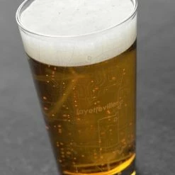 Well Told Fayetteville, AR Map Pint Glass