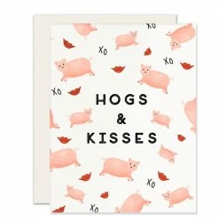 Slightly Stationery Hogs And Kisses Card