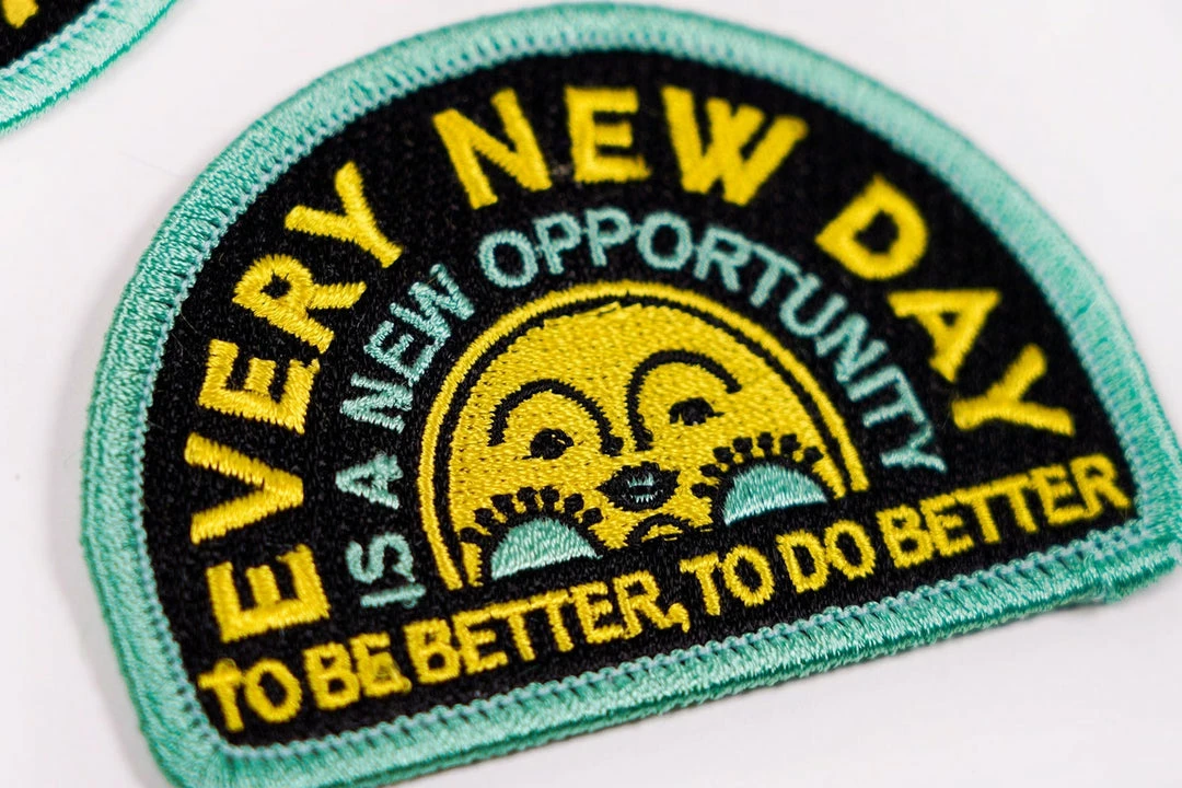 Oxford Pennant: Every New Day Embroidered Patch