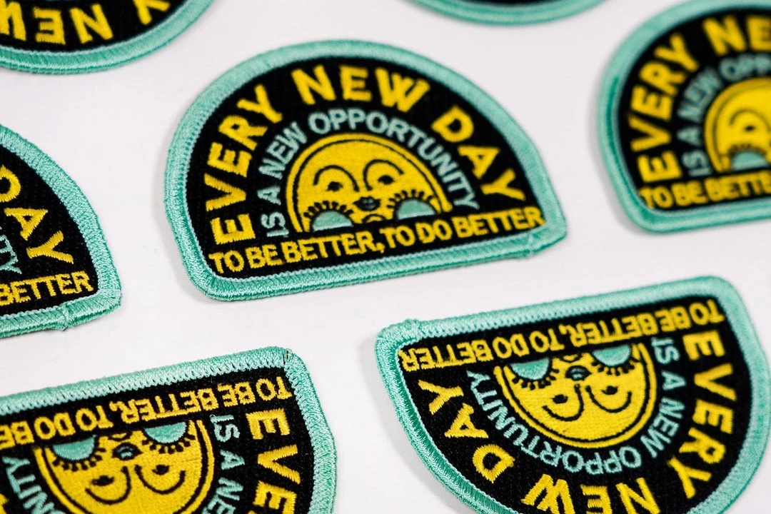 Oxford Pennant: Every New Day Embroidered Patch