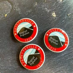 Citysupplyfayetteville Fayetteville Emblem 1" Button Arkansas Razorbacks