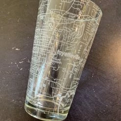Well Told Fayetteville, AR Map Pint Glass
