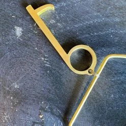 Mark Feldstein & Associates 3" Brass No Touch Key Multi Tool