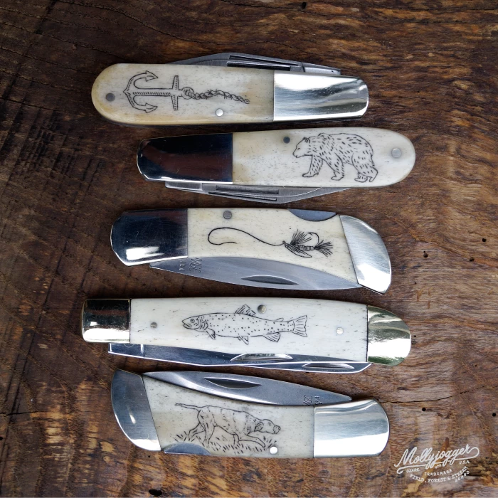Mollyjogger: Bear & Son Knife + Scrimshaw Kit Lake