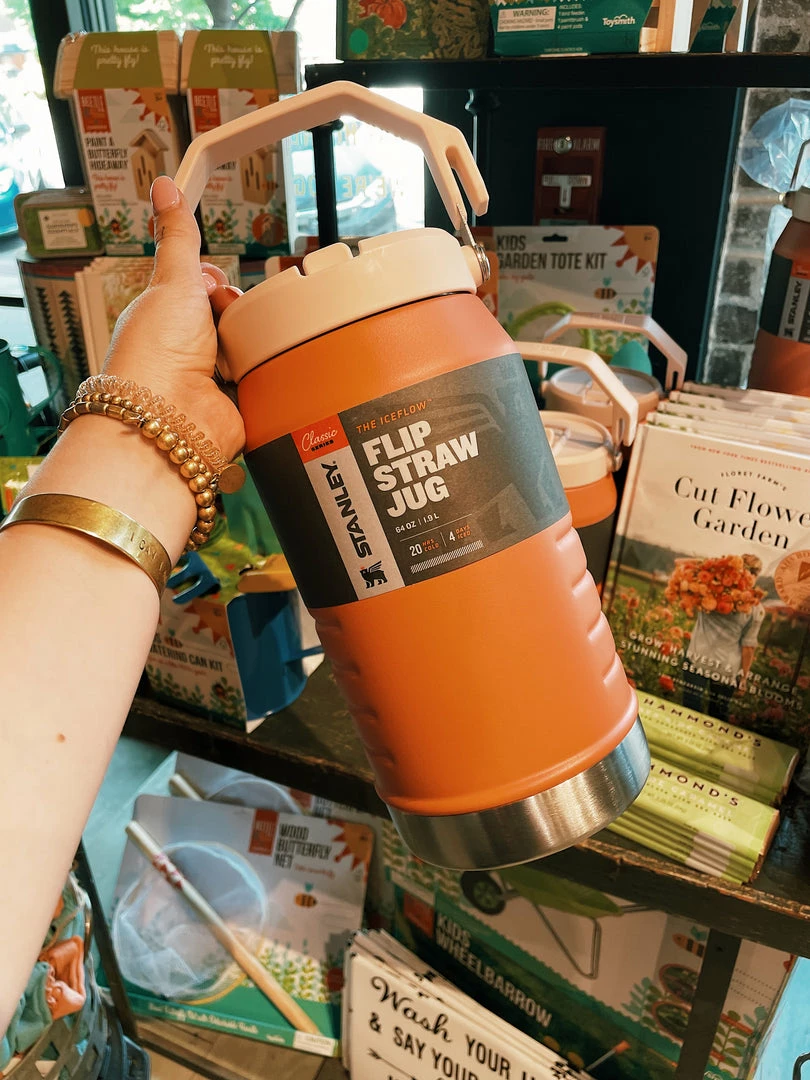 Stanley: Ice Flow Flip Straw 64oz Jug - Grapefruit Gifts For Her