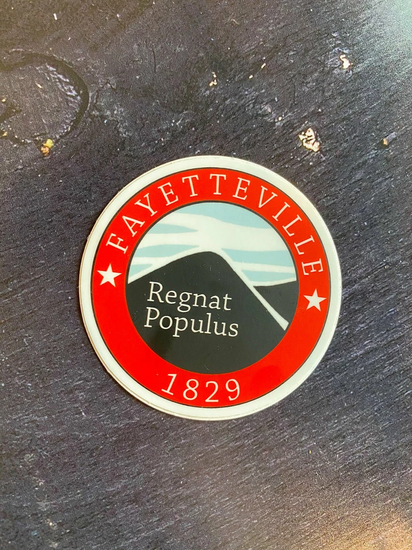 Charlie Southern Small Fayetteville Motto Sticker Round