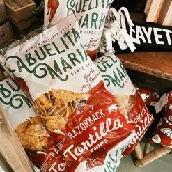 Abuelita Maria Tequila + Tex Mex Razorback Tortilla Chips