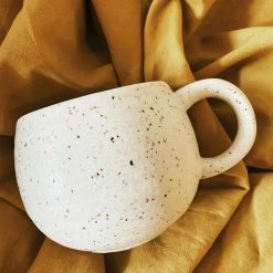 Creative Co-op Mugs White Speckled Stoneware Mug