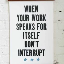 2022 Graduation Old Try: Work Speaks Print - 13x20