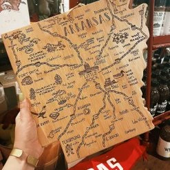 Totally Bamboo Arkansas Map Serving Board Hostess Gifts
