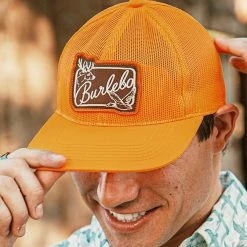 Burlebo: Blaze Orange Mesh Hat Gifts For Him