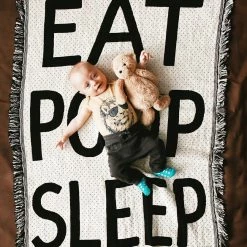 Calhoun & Co. Calhoun & Co: Eat Poop Sleep Blanket