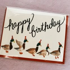 Slightly Stationery Slightly Stationary Duck Parade Birthday Card