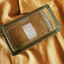 Creative Co-op Pressed Glass Butter Dish