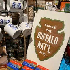 Old Try: Paddle Buffalo Print - 13x20 Lake