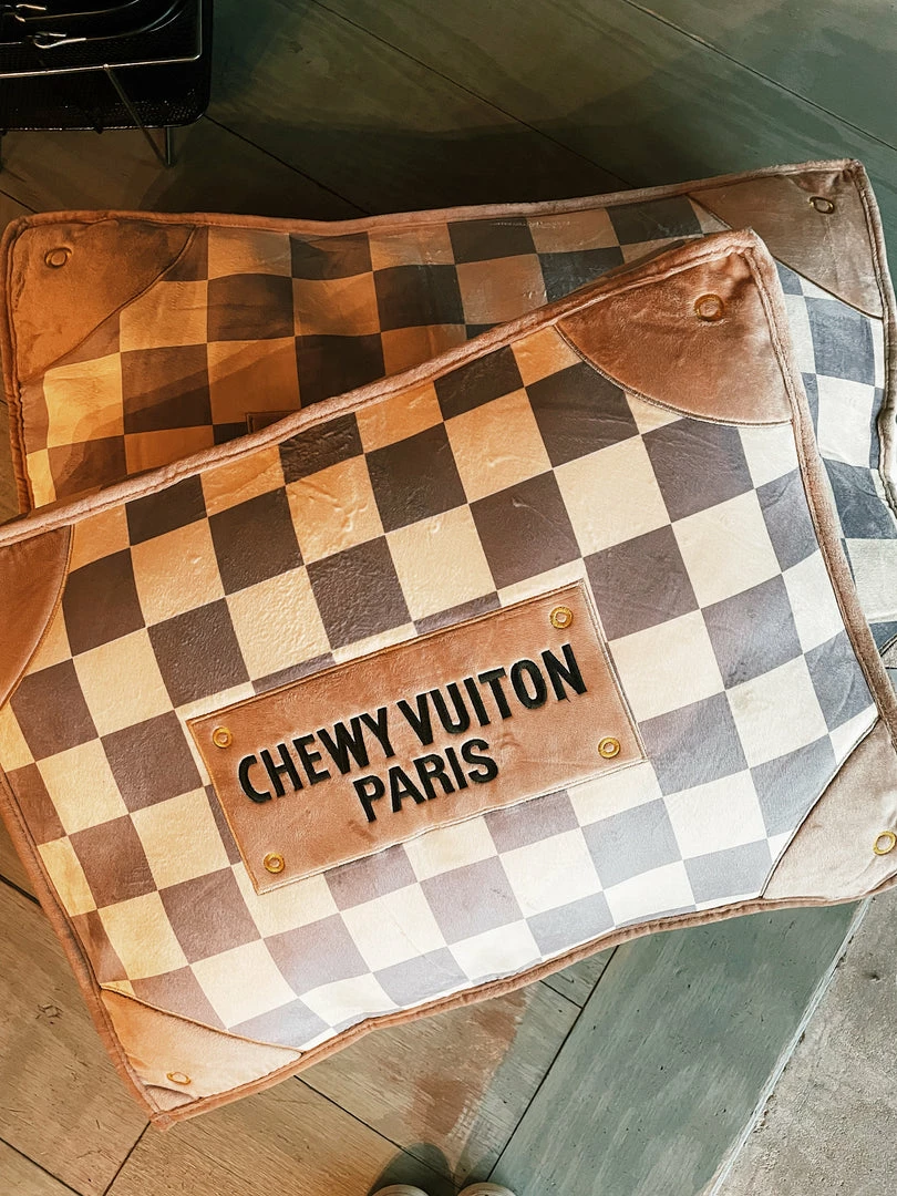 Haute Diggity Dog Checker Chewy Vuiton Bed - Small/Medium