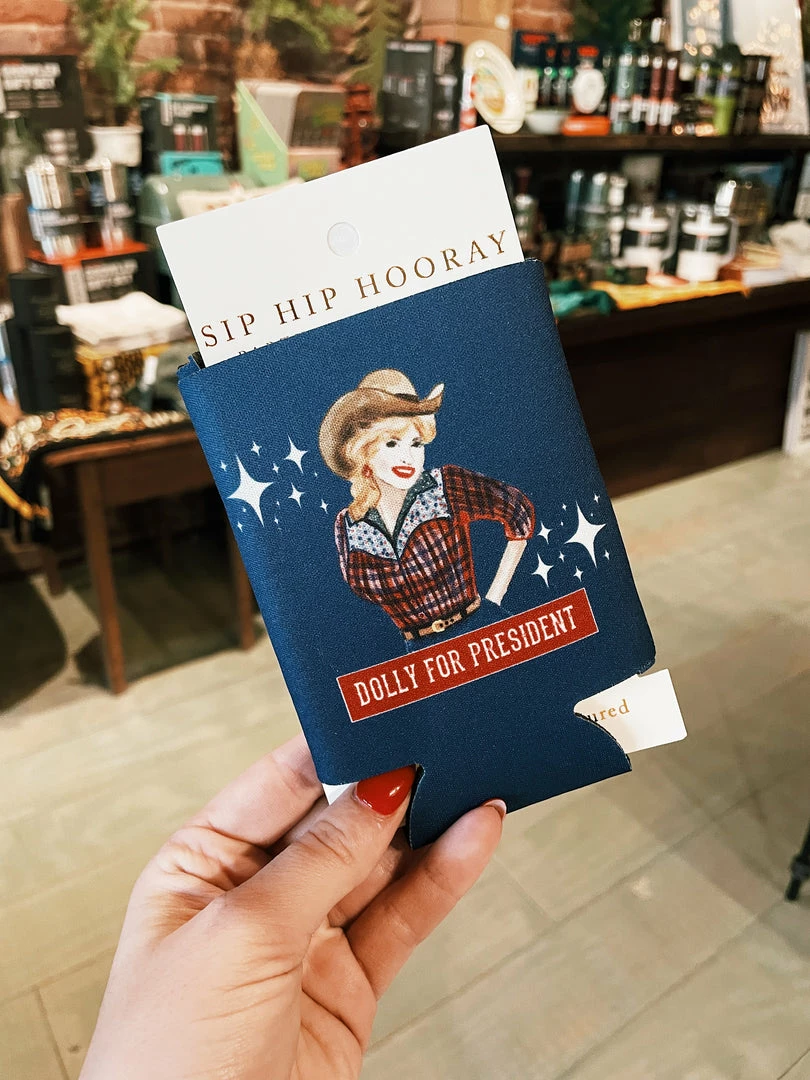 Sip Hip Hooray Dolly For President Watercolor Drink Sleeve Gifts For Her