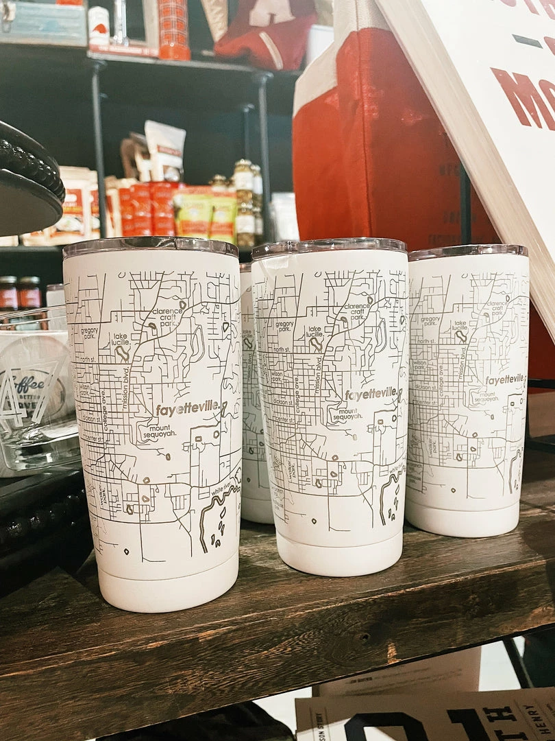 Well Told Fayetteville, AR Map Insulated Tumbler