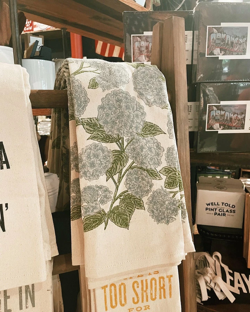 SOUTHERN FRIED DESIGN BARN Hydrangea Kitchen Towel Gifts For Her