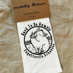 Teacher Gifts Moody Brown: Hard To Be Humble Tea Towel