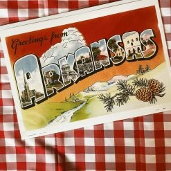 Found Image Greetings From Arkansas Art Print