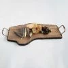 Creative Co-op Housewarming Gifts Live Edge Wood Serving Tray W/ Handles