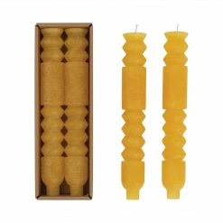 Creative Co-op Totem Taper Candles - Honey